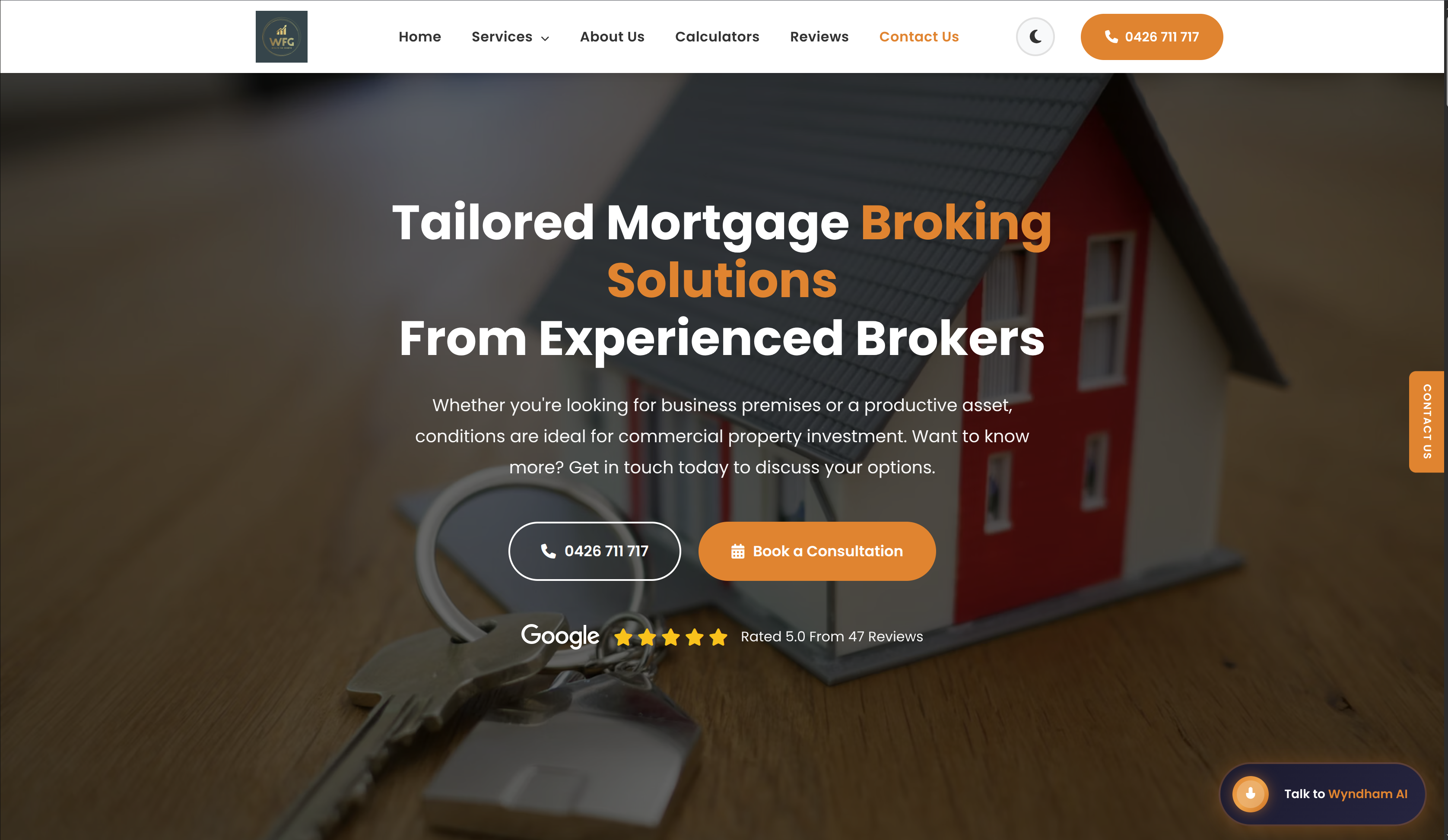 Wyndham Financial Group Website Screenshot